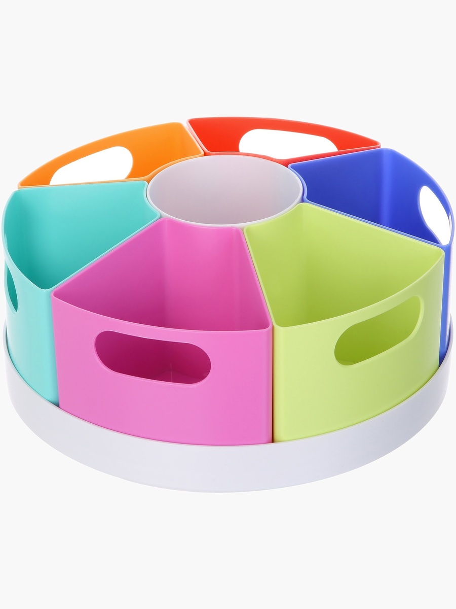 Claro Rotating Organiser with 7 Removable Tray - 25x25x11.5 cm