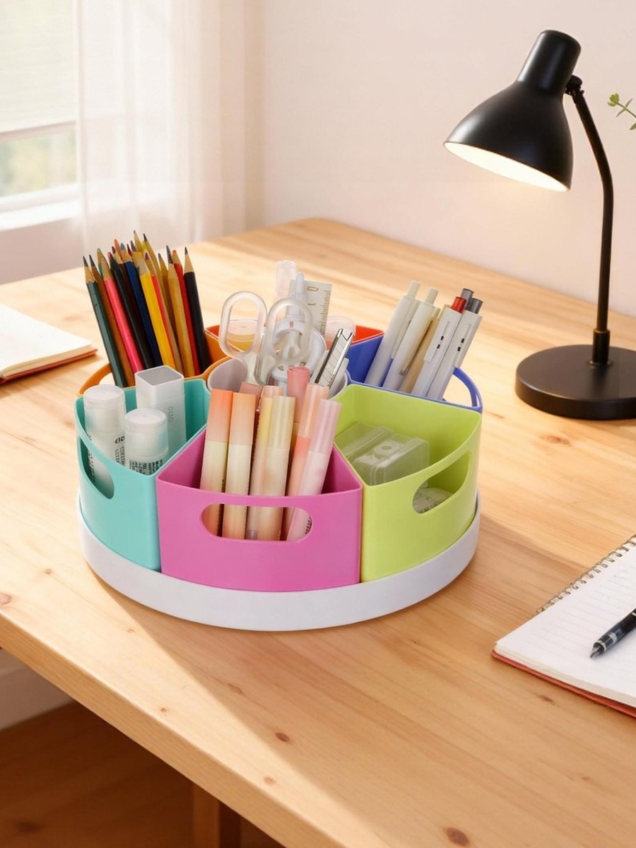 Claro Rotating Organiser with 7 Removable Tray - 25x25x11.5 cm