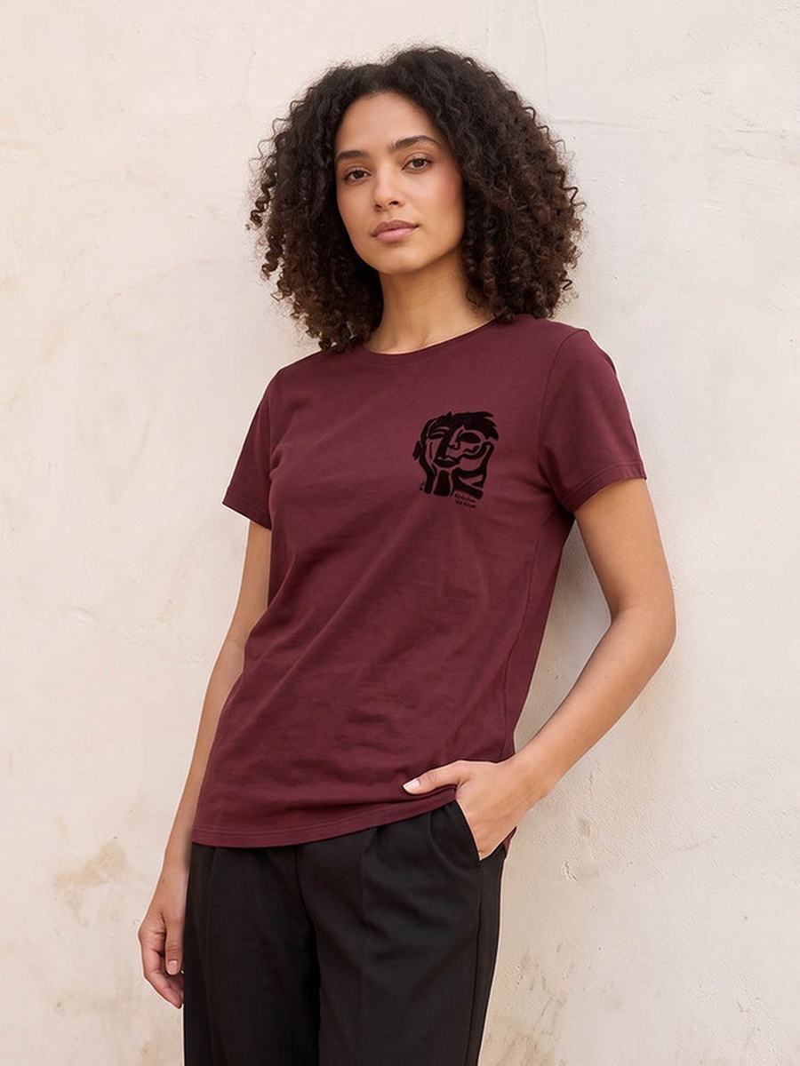 Giovanna Gilhuber Cotton T-Shirt with Graphic Print