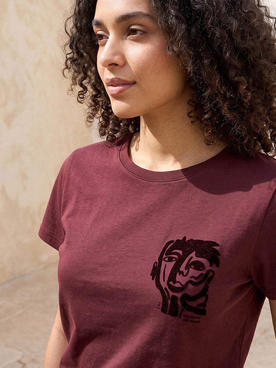 Giovanna Gilhuber Cotton T-Shirt with Graphic Print