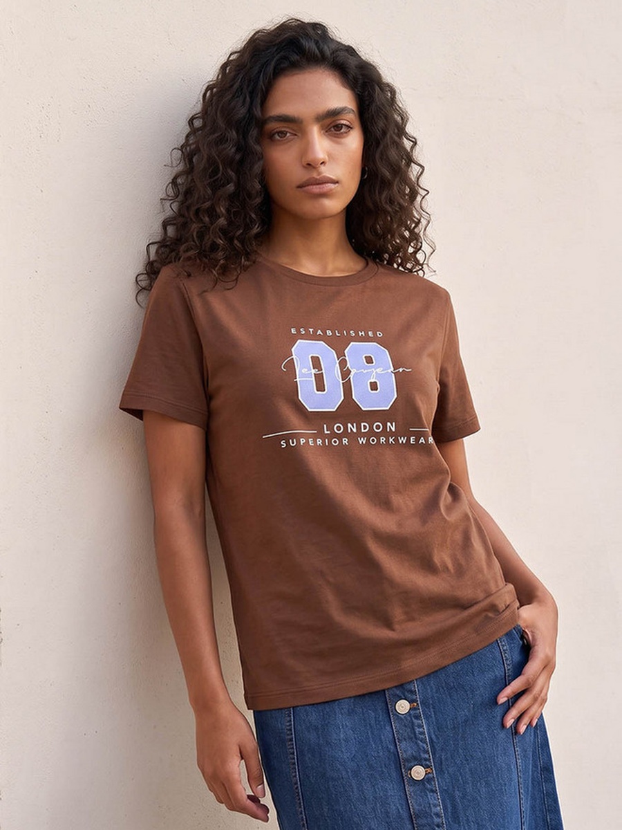 Relaxed Fit Cotton T-Shirt with Logo Print