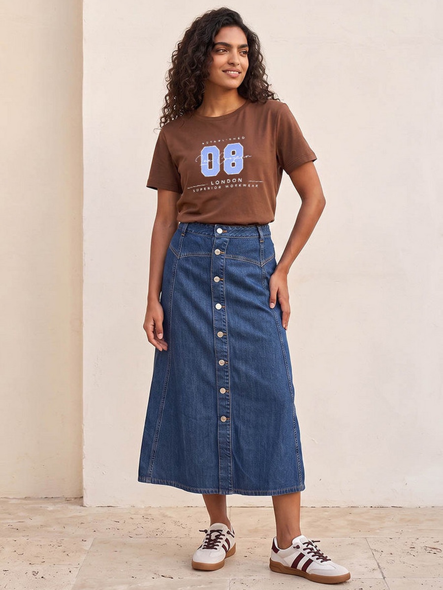 Relaxed Fit Cotton T-Shirt with Logo Print