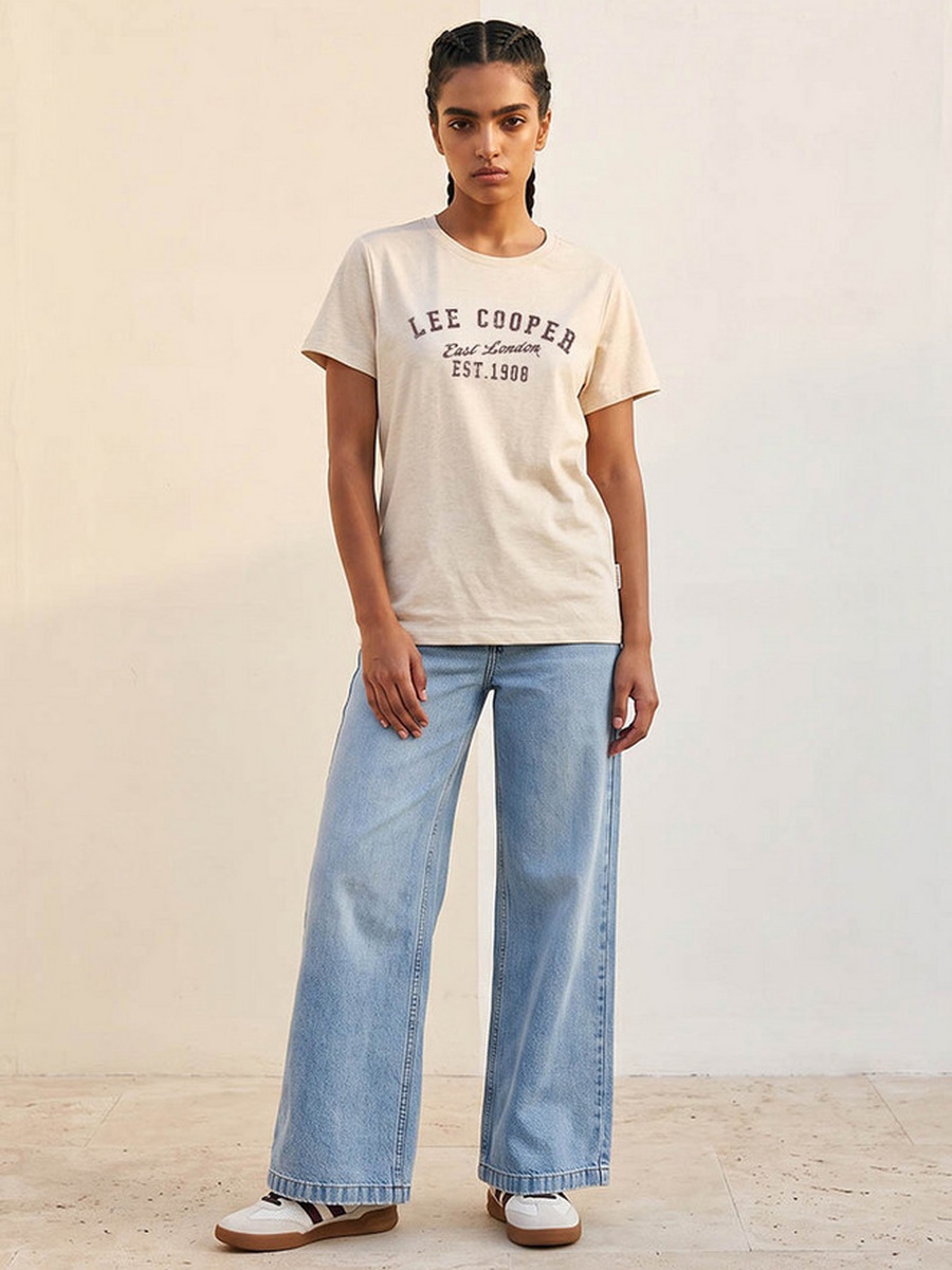 Relaxed Fit Cotton T-Shirt with Logo Print