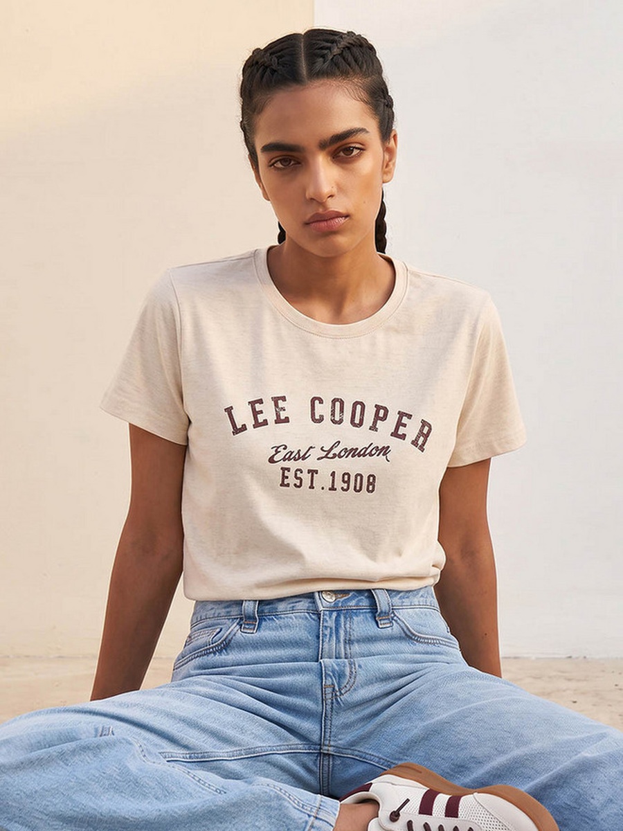 Relaxed Fit Cotton T-Shirt with Logo Print