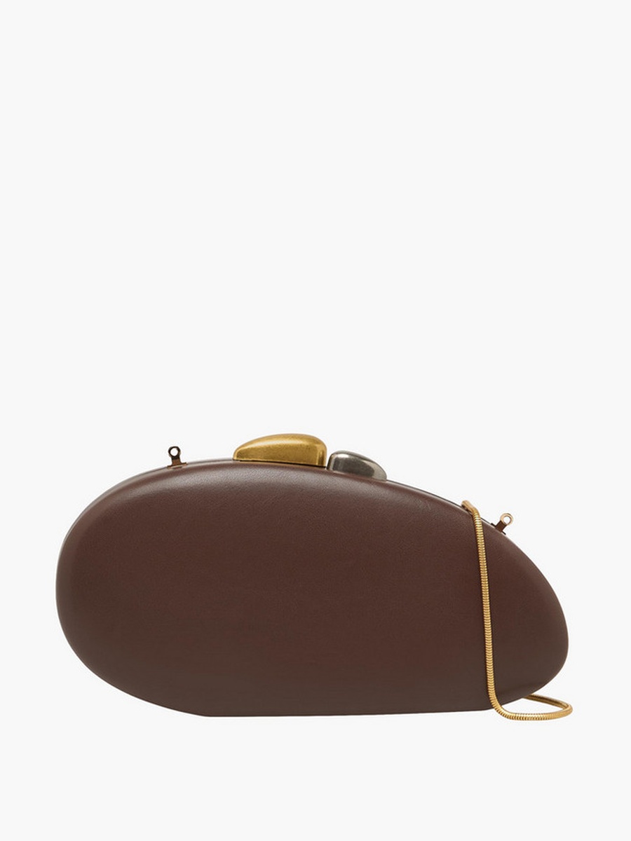 Oval Clutch with Chain Strap