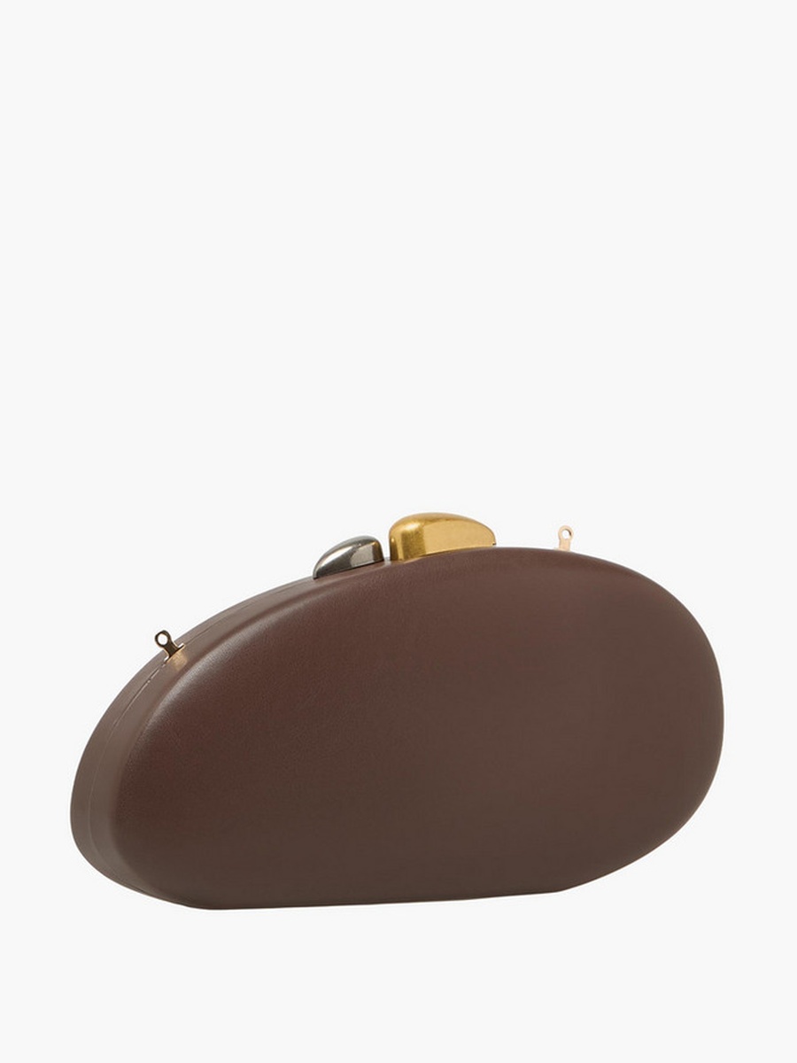 Oval Clutch with Chain Strap