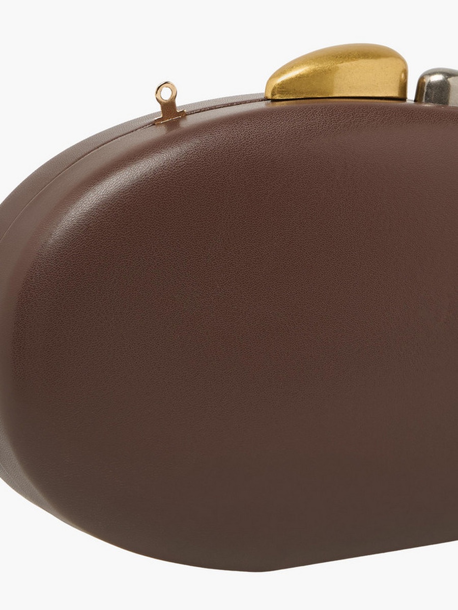 Oval Clutch with Chain Strap