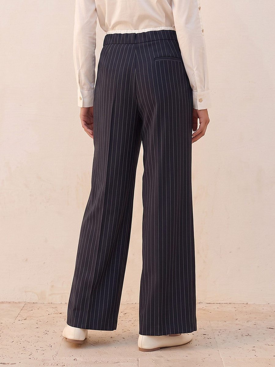Drawstring Waist Striped Trousers