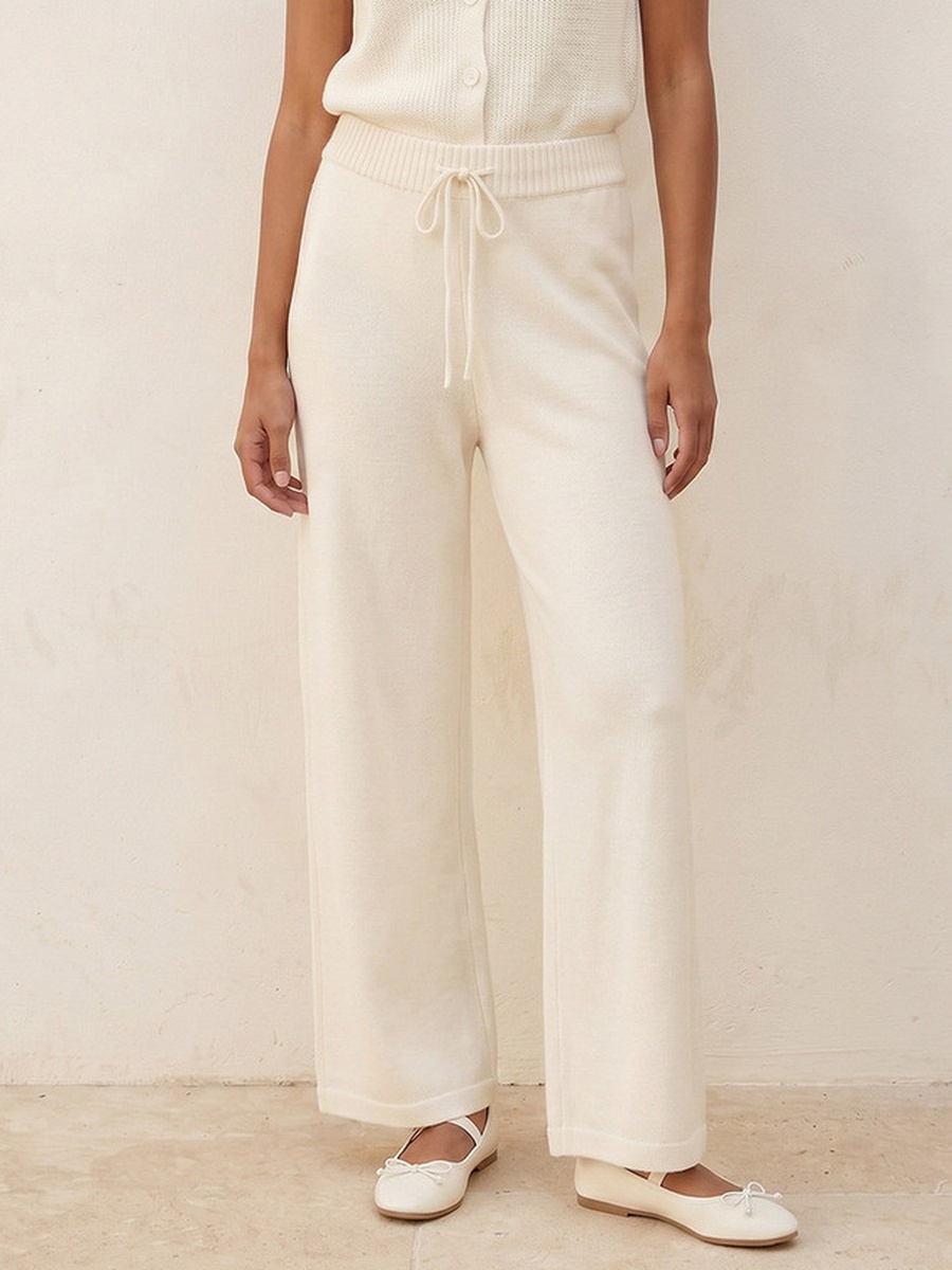 Straight Fit Drawstring Waist Pants