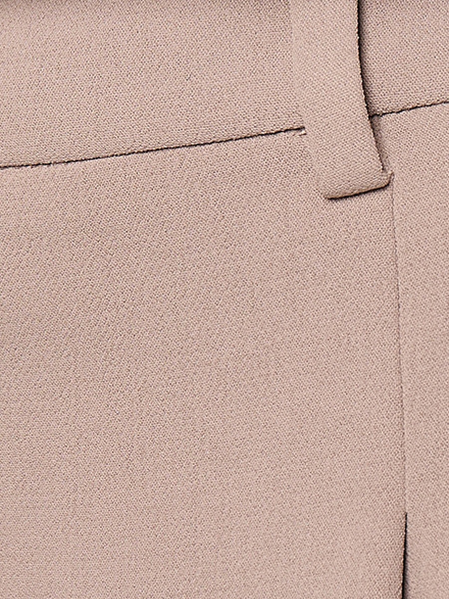 Straight Fit Belt Loop Waist Pleated Trousers