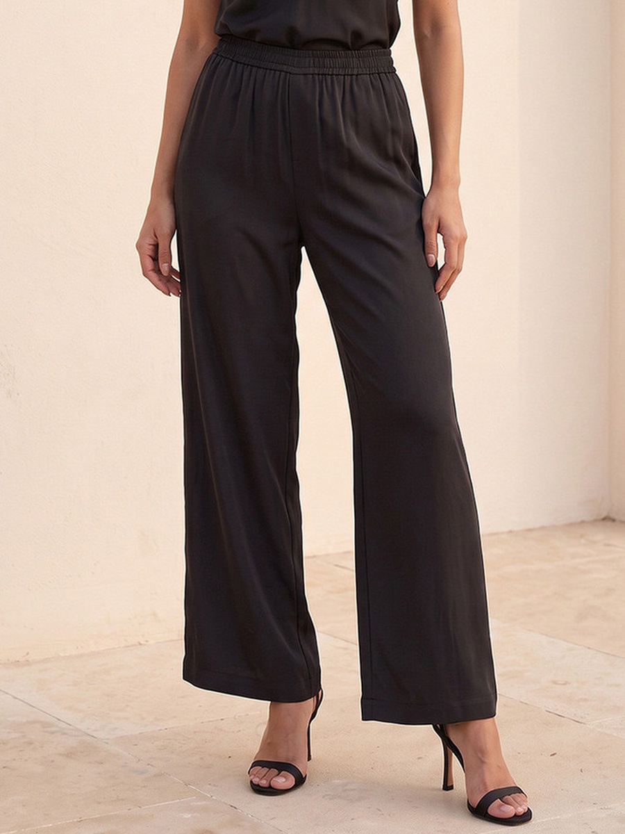 Wide Leg Elastic Waist Pants