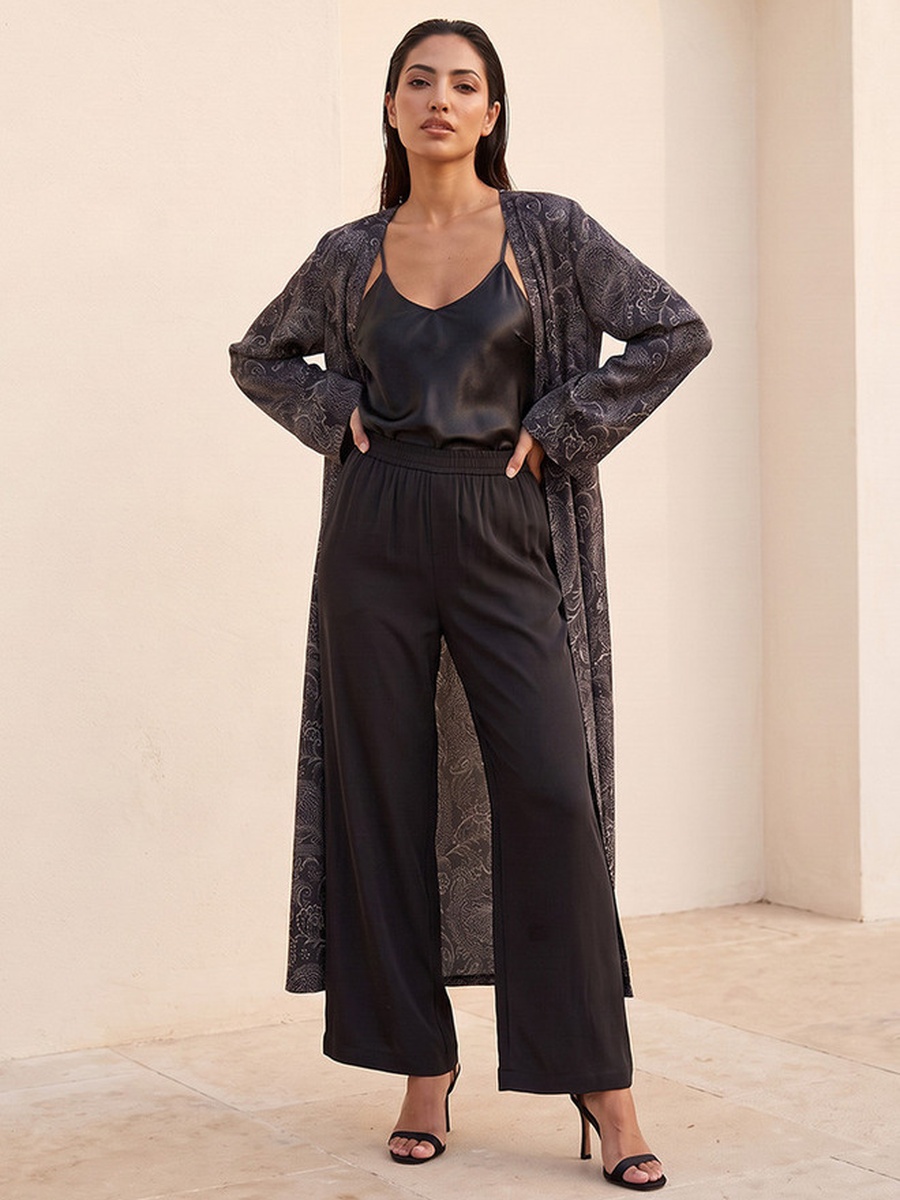 Wide Leg Elastic Waist Pants