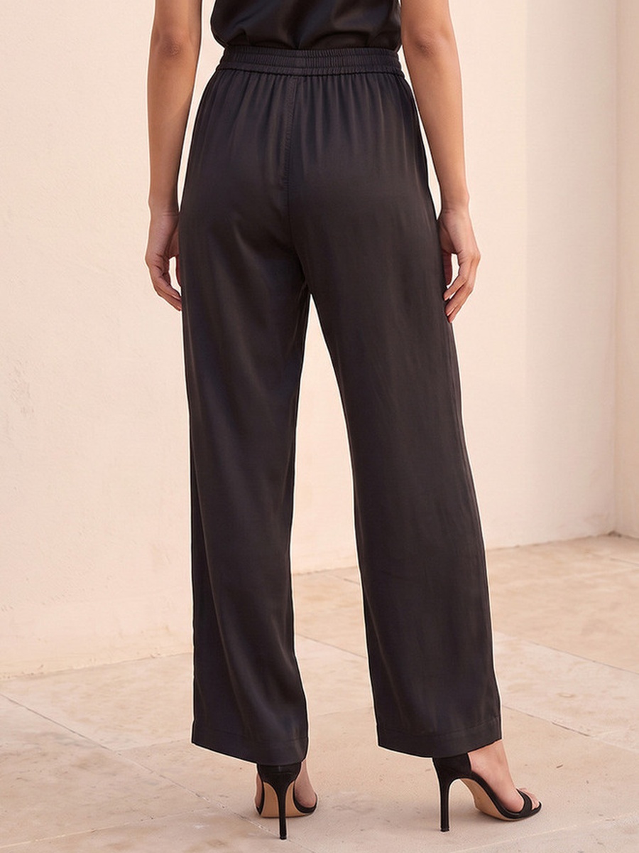Wide Leg Elastic Waist Pants