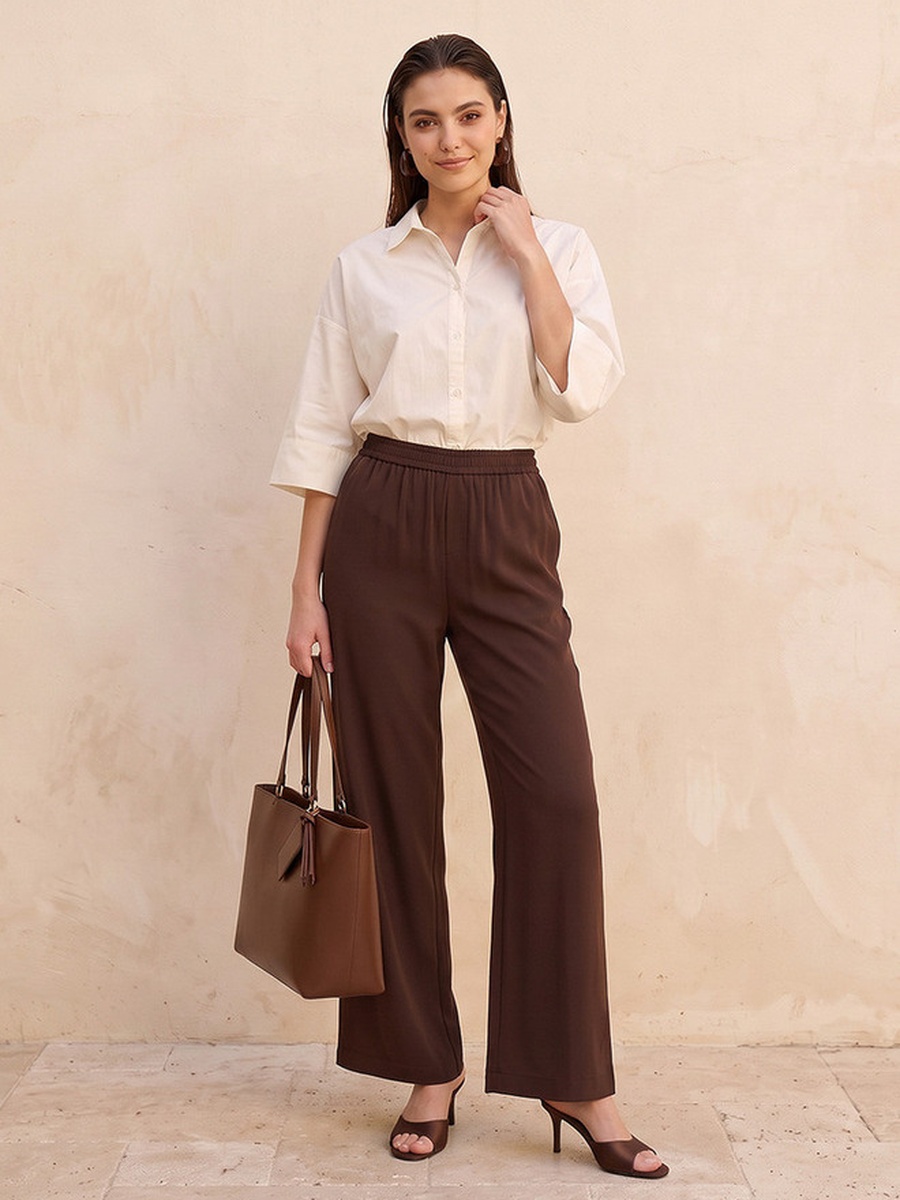 Wide Leg Elastic Waist Pants