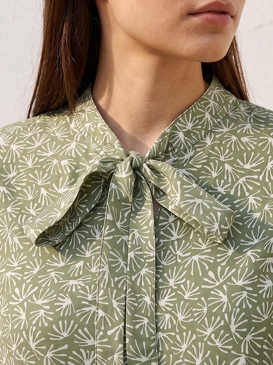 Regular Fit Viscose Top with Floral Print