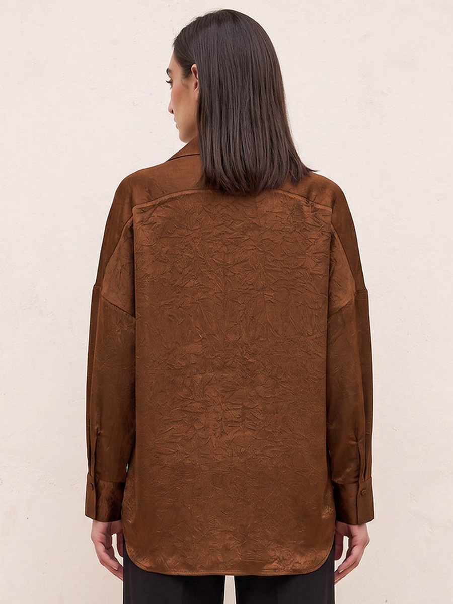 Textured Shirt with Buckle Detail