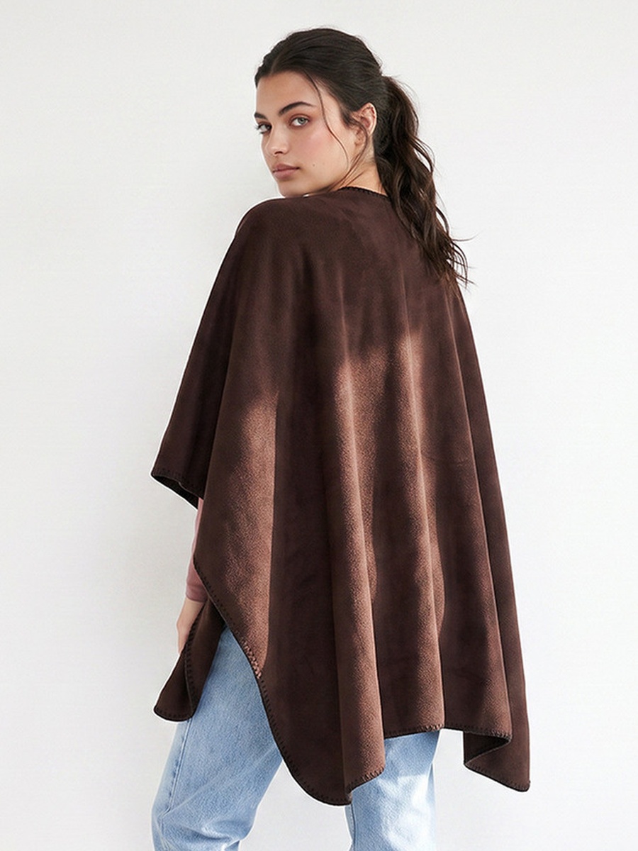 Cape with Blanket Stitch Trim