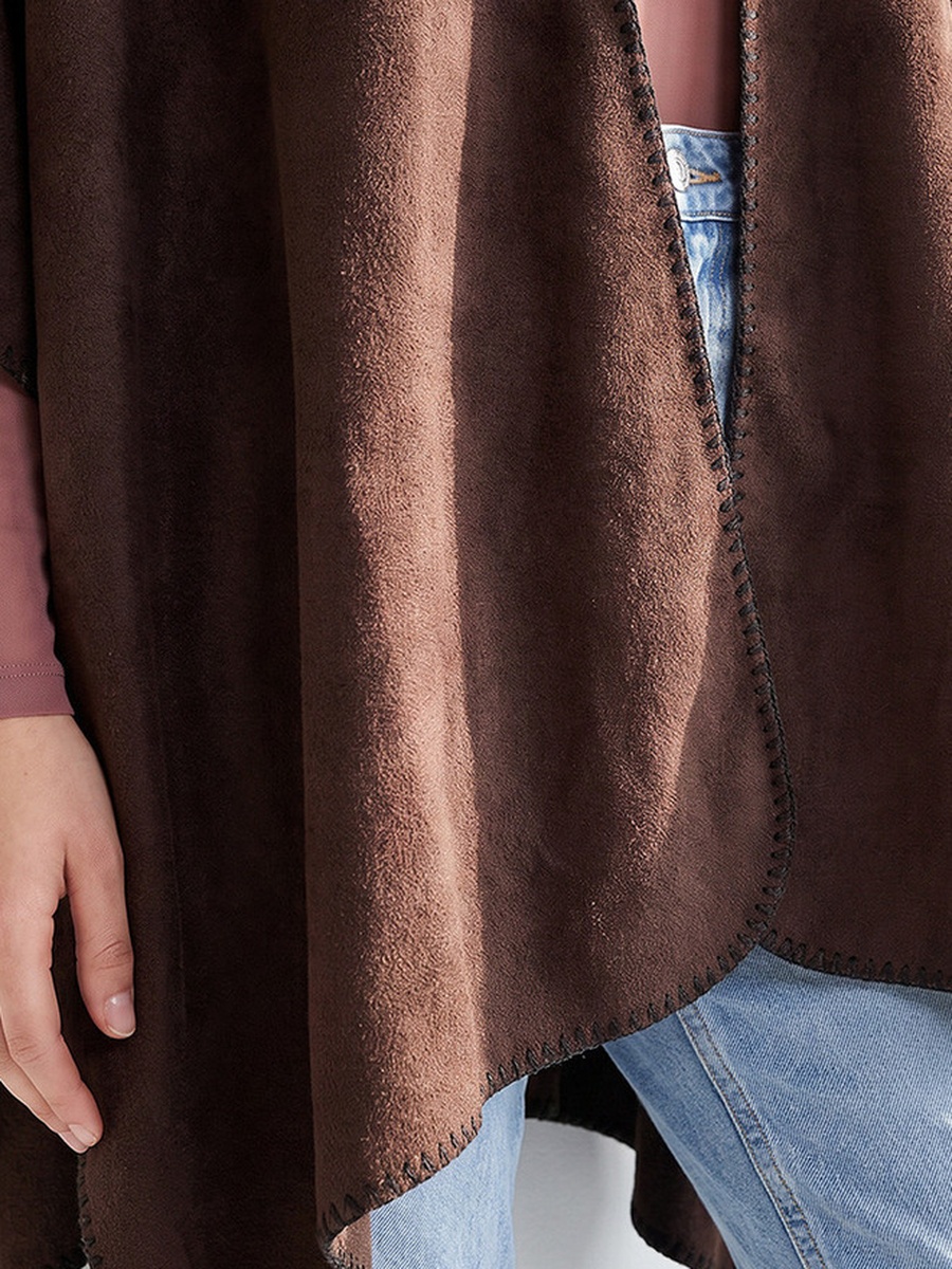 Cape with Blanket Stitch Trim