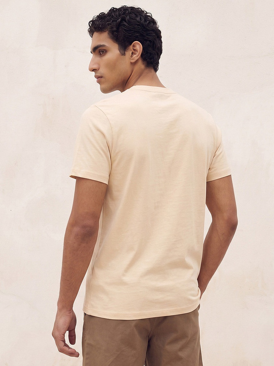 Slim Fit Crew Neck Short Sleeves Slogan Print T-Shirt