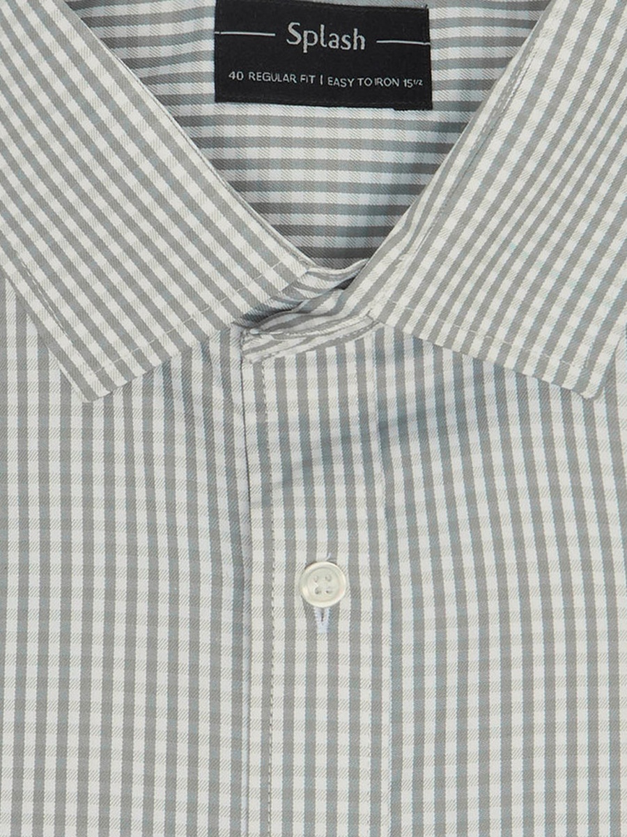 Regular Fit Collared Checked Long Sleeves Shirt