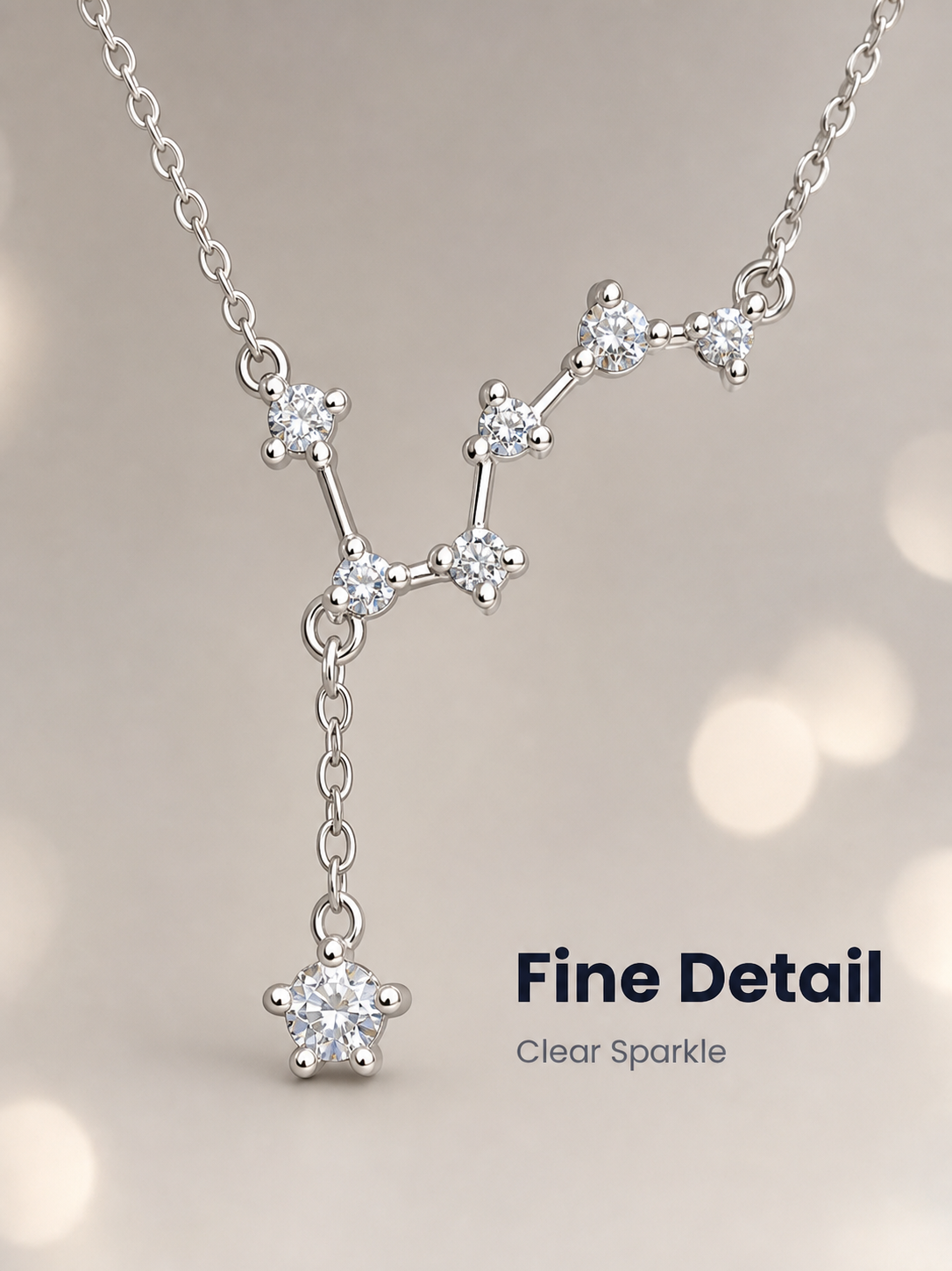 Silver Star Dangle Necklace