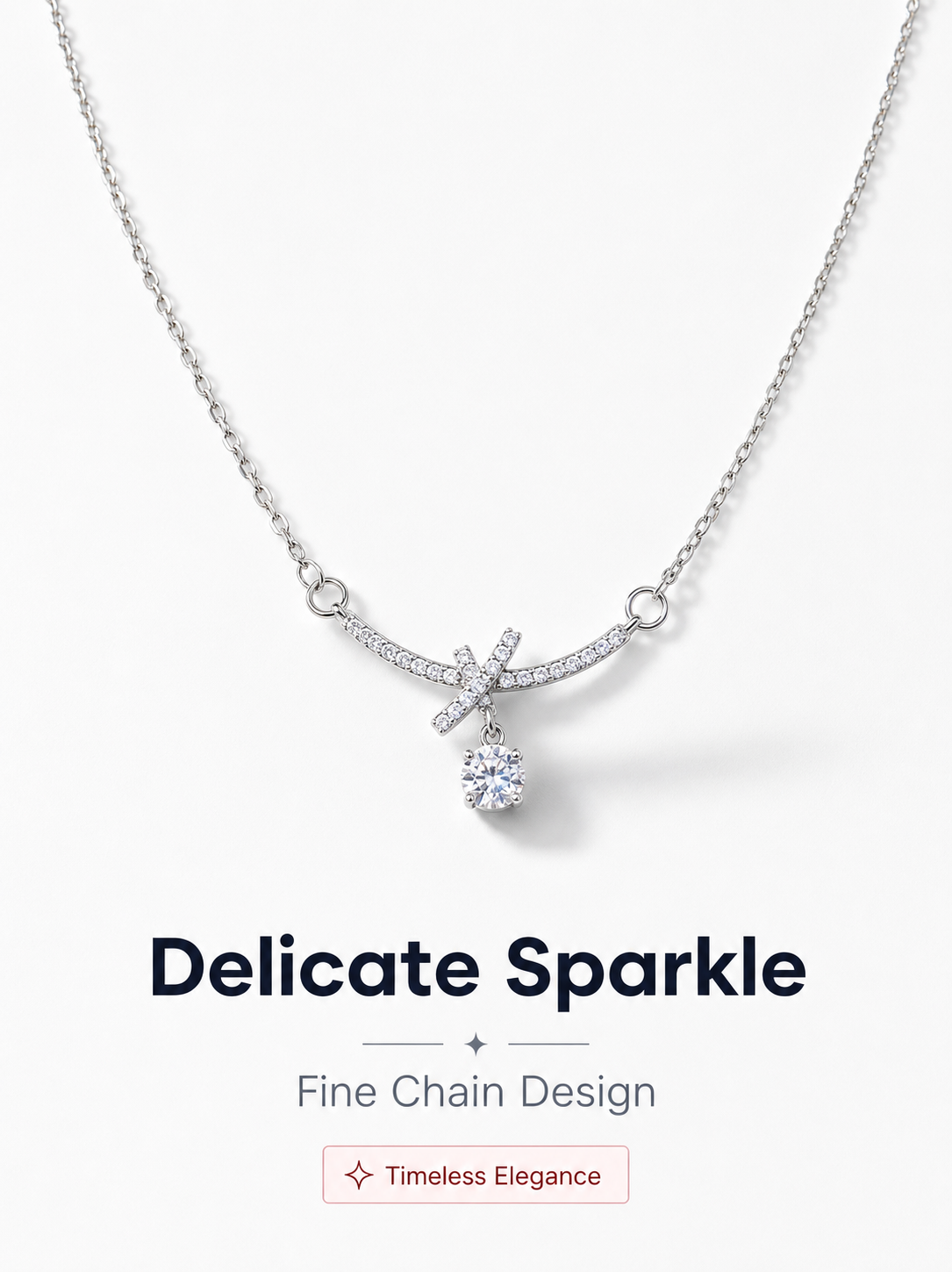Silver Zircon Necklace