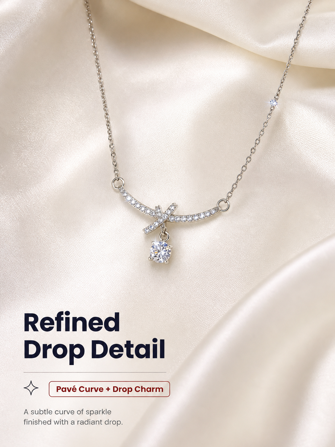 Silver Zircon Necklace