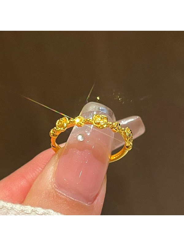 Golden Rose Bloom Ring