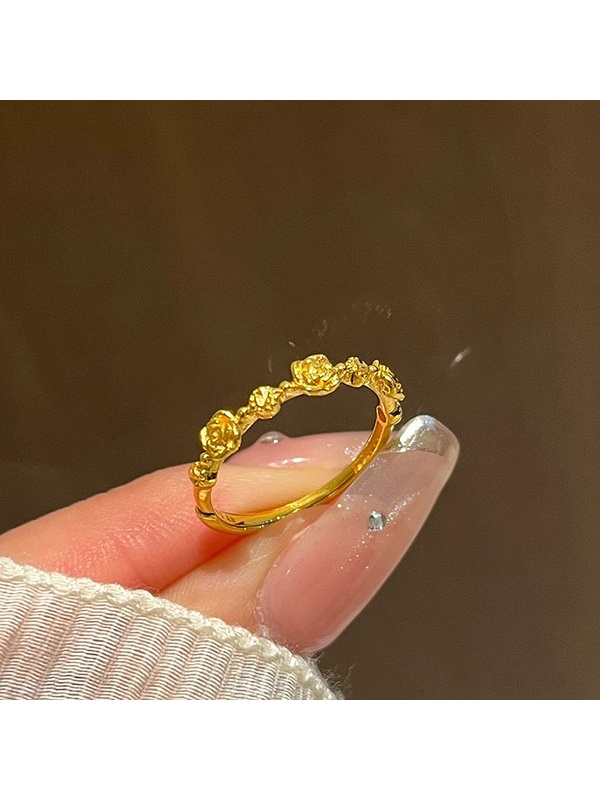 Golden Rose Bloom Ring