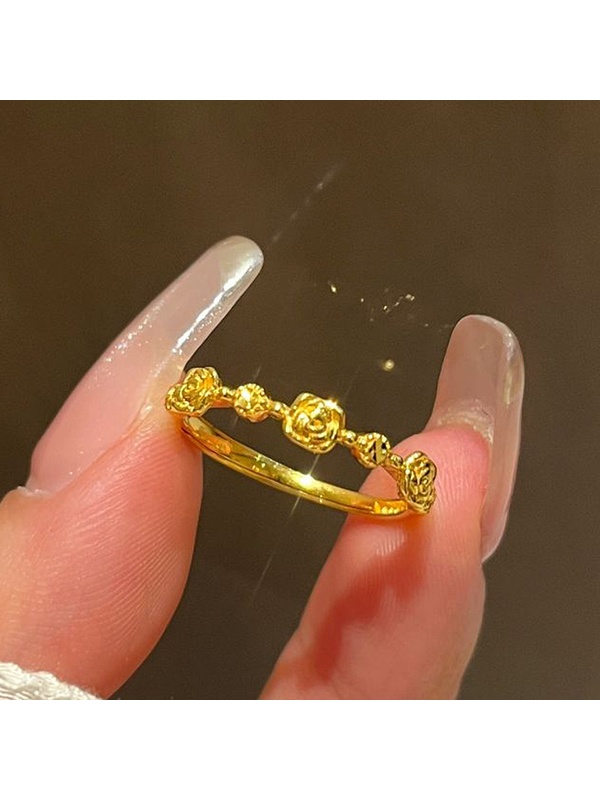 Golden Rose Bloom Ring
