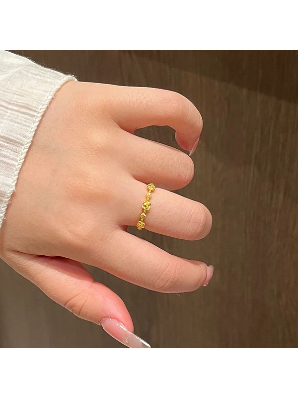 Golden Rose Bloom Ring
