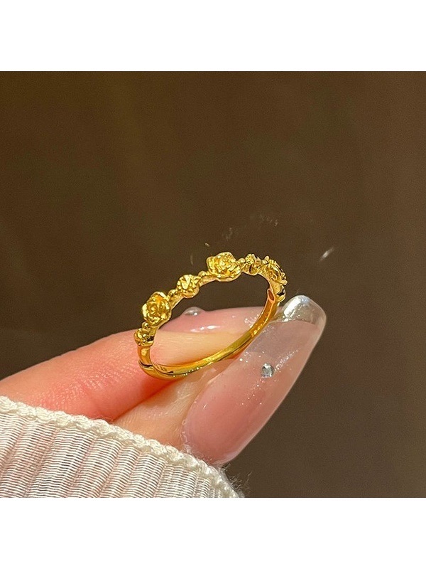 Golden Rose Bloom Ring