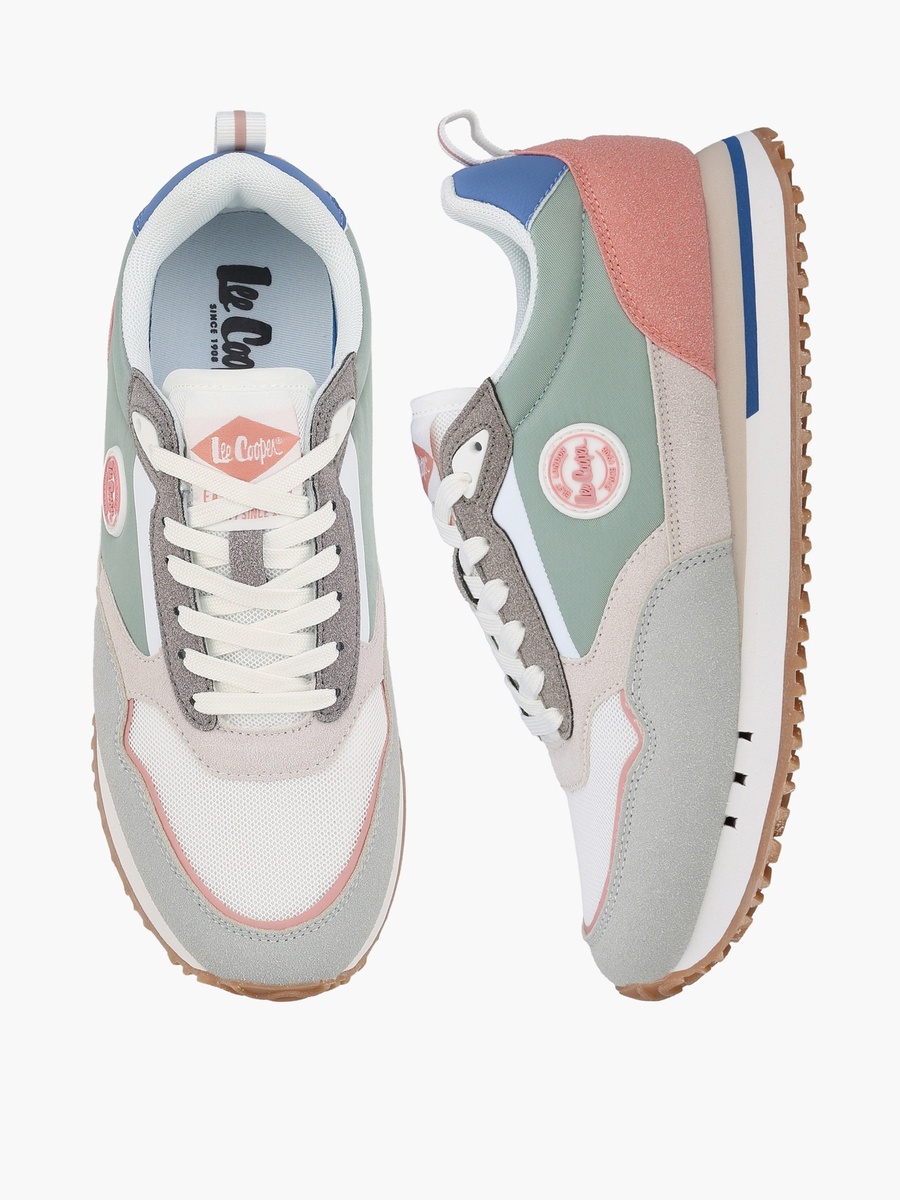 Women Colourblock Lace-Up Ankle Sneakers