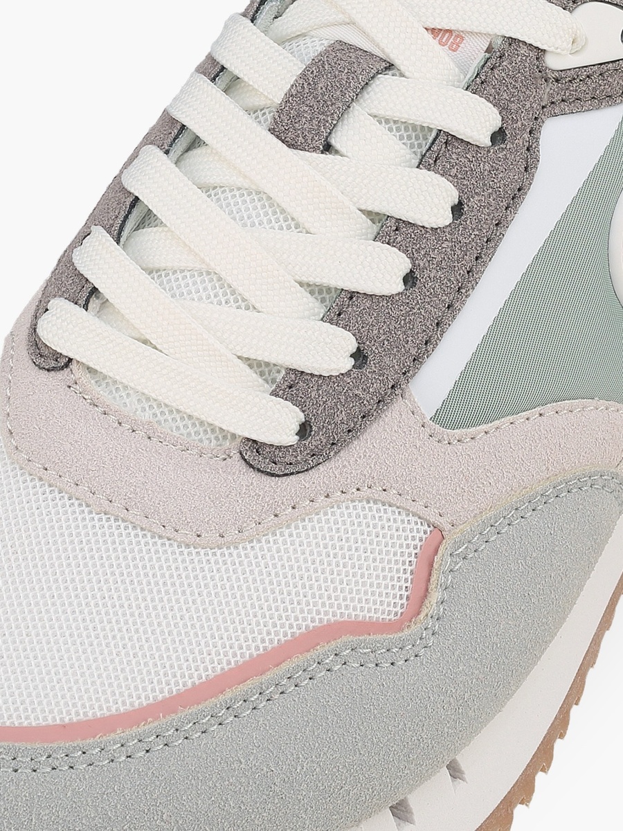 Women Colourblock Lace-Up Ankle Sneakers