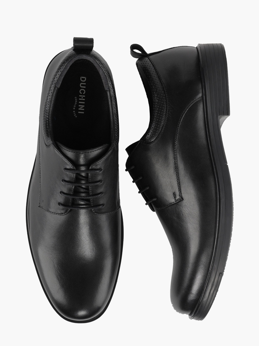 Men Leather Lace-Up Derby Shoes