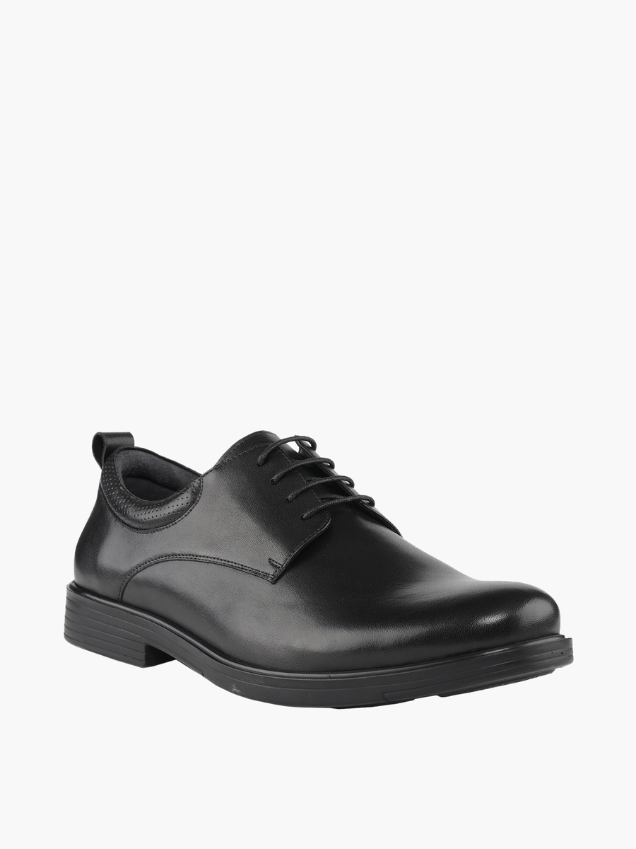 Men Leather Lace-Up Derby Shoes