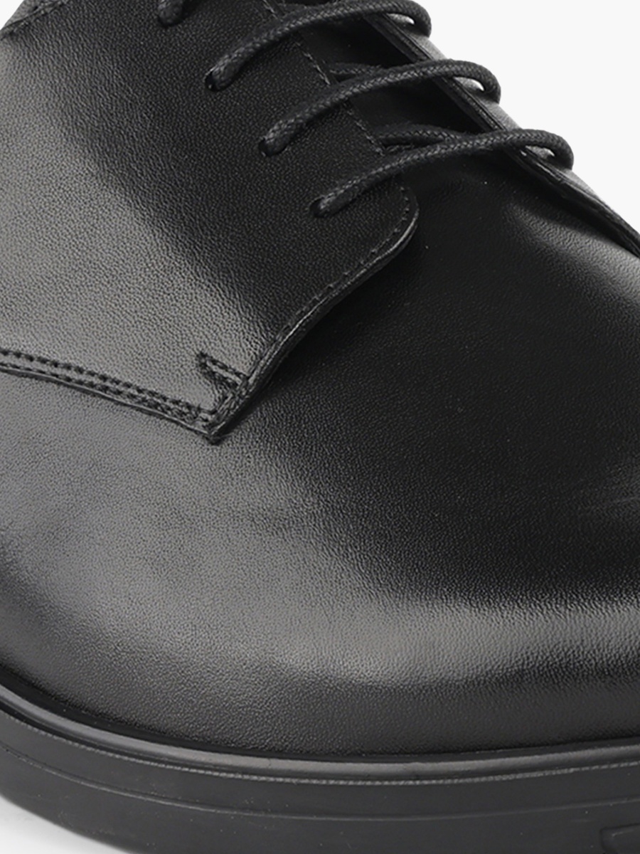 Men Leather Lace-Up Derby Shoes