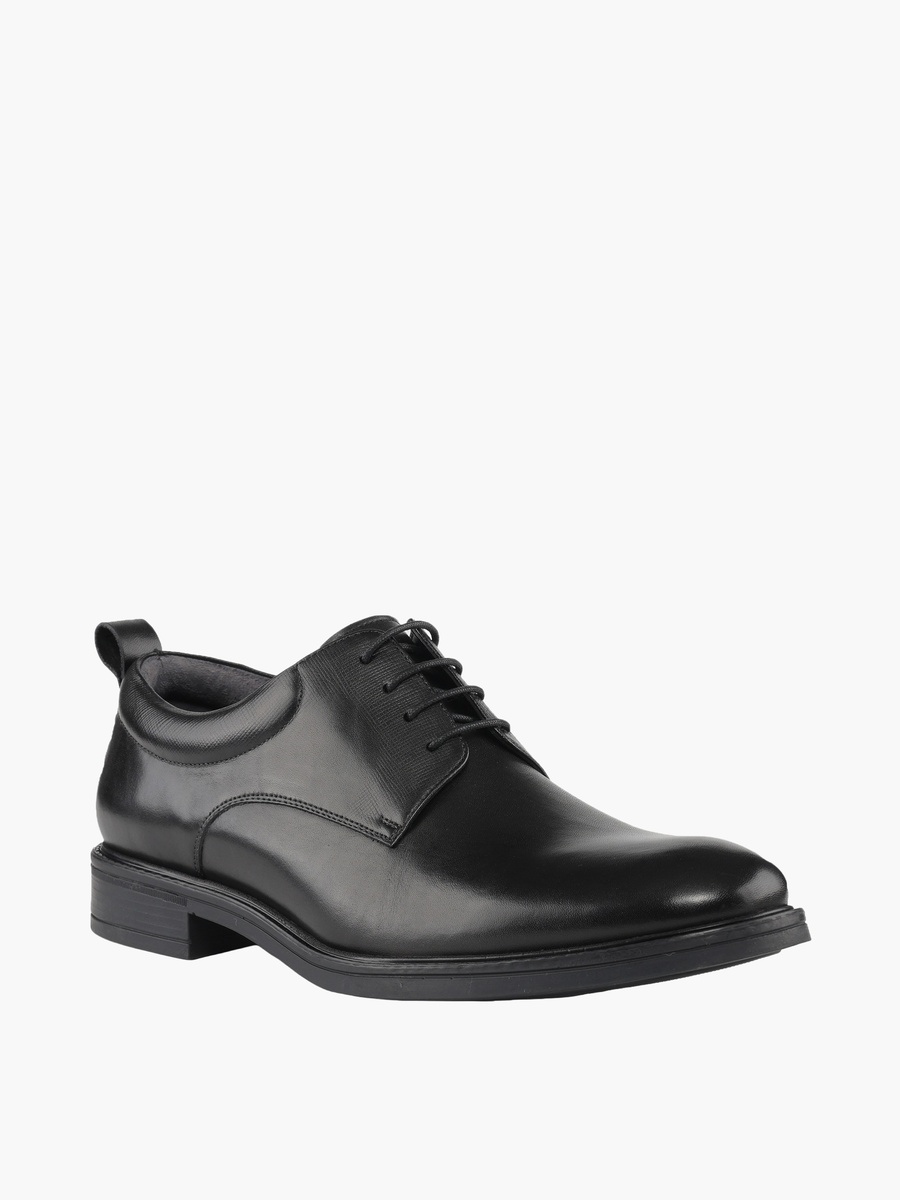 Men Leather Lace-Up Derby Shoes