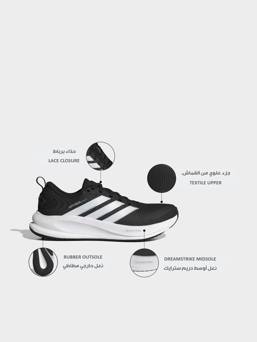 Men Supernova Ease 2 Textured Lace-Up Sports Shoes