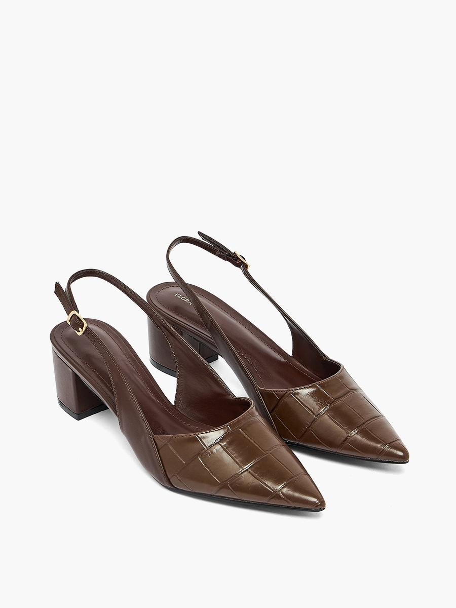 Women Textured Block Heel Pumps