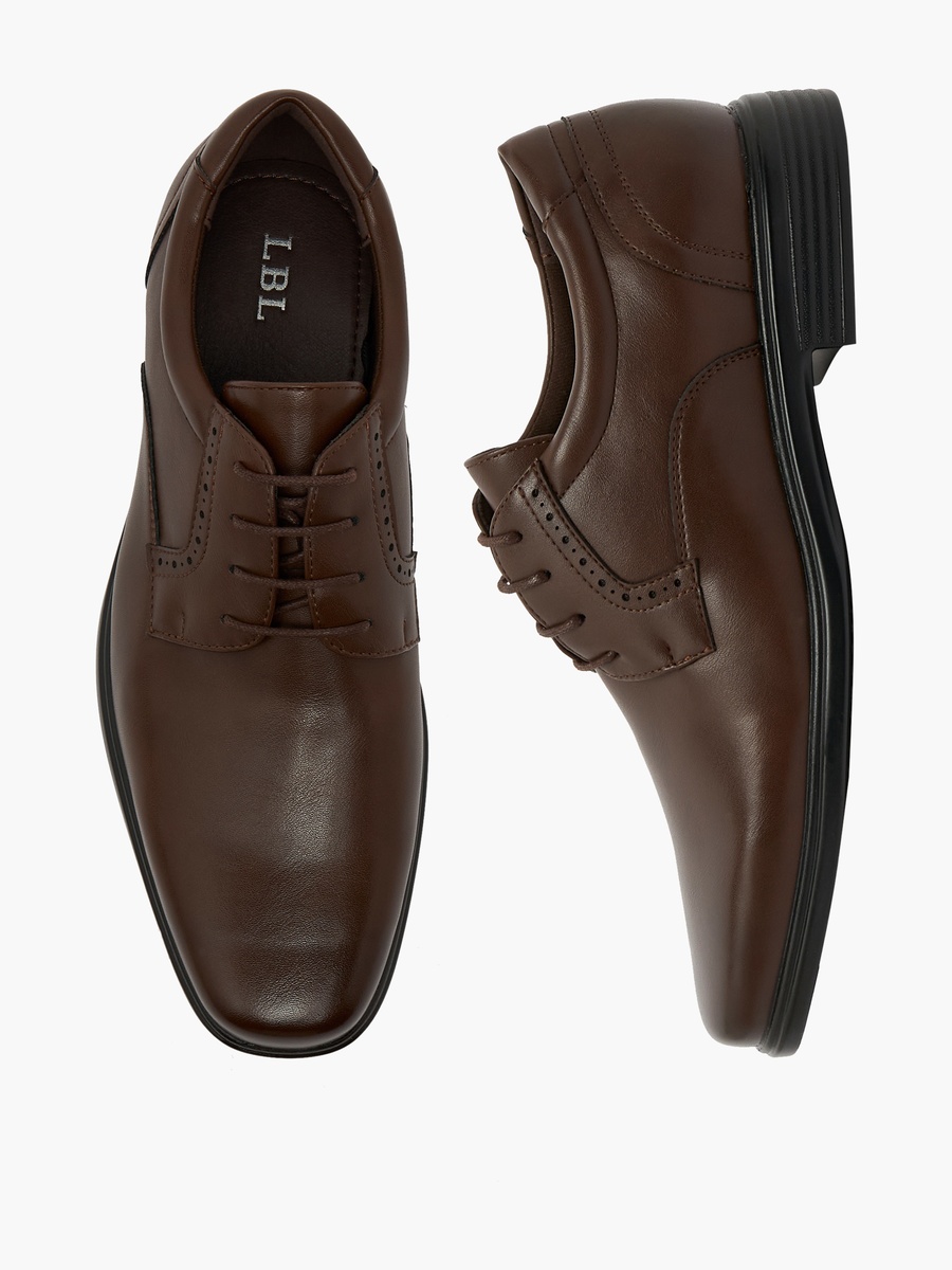 Men Lace-Up Derby Shoes