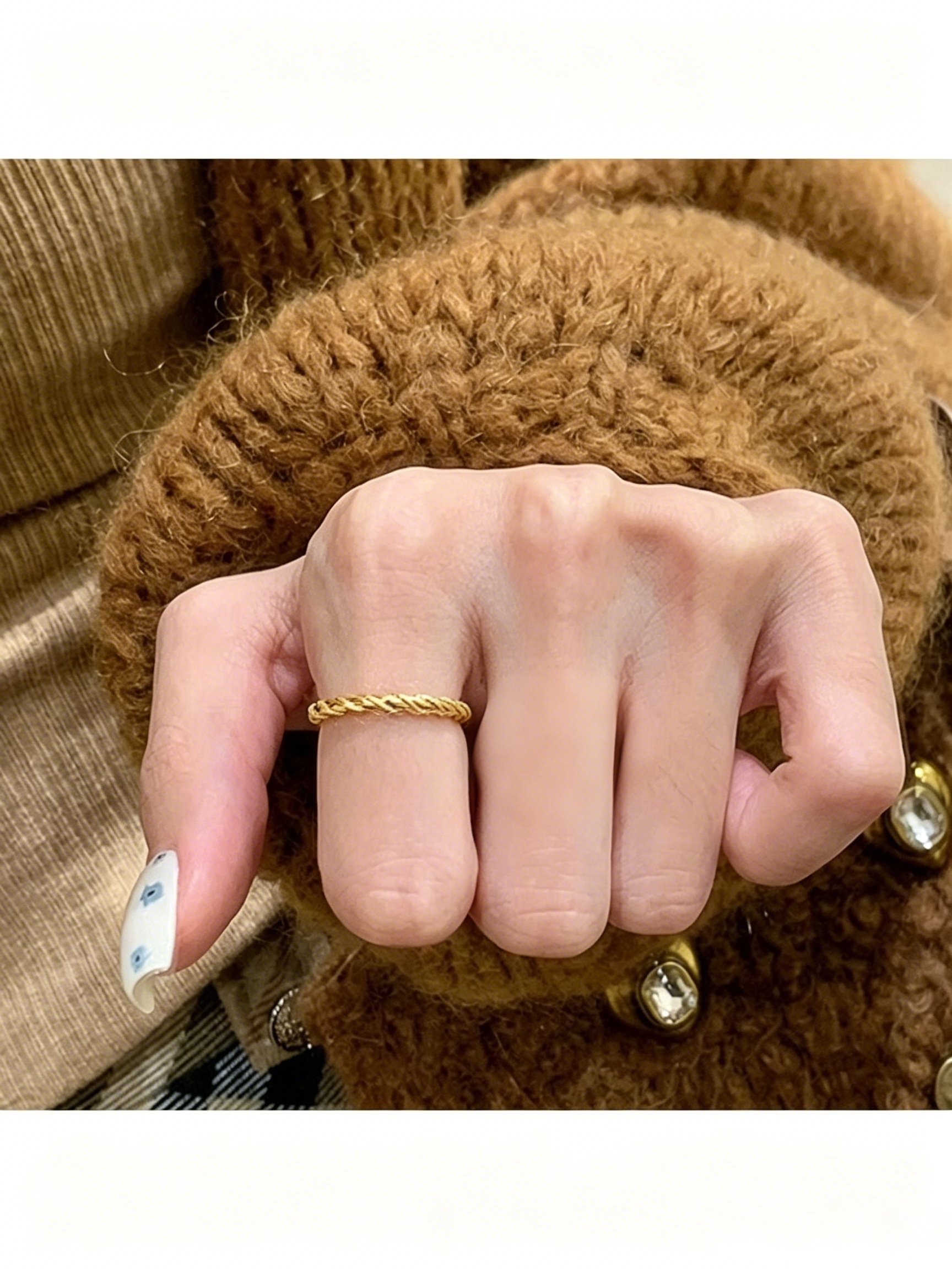 Golden Twist Eternity Ring