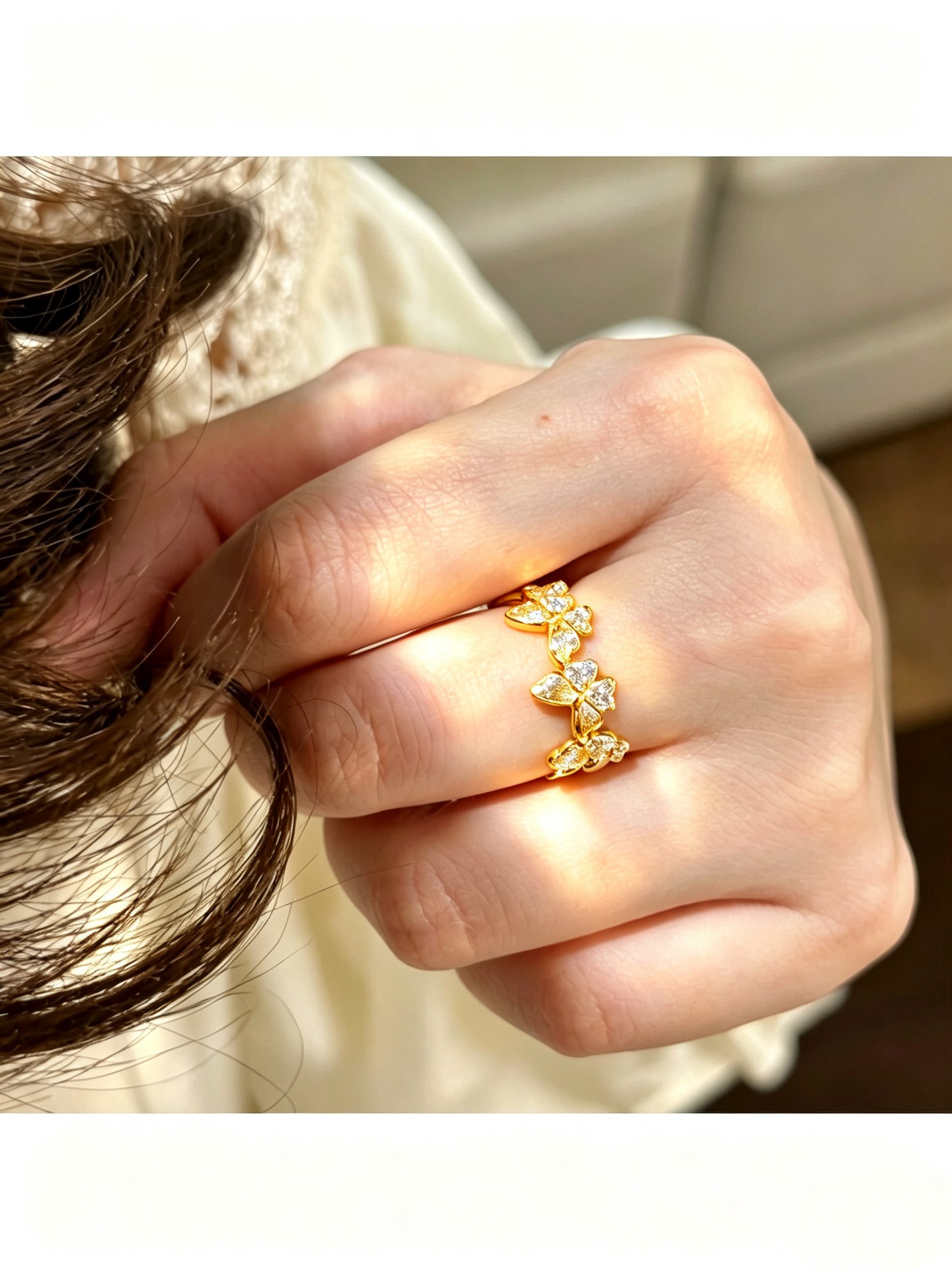 Golden Butterfly Ring