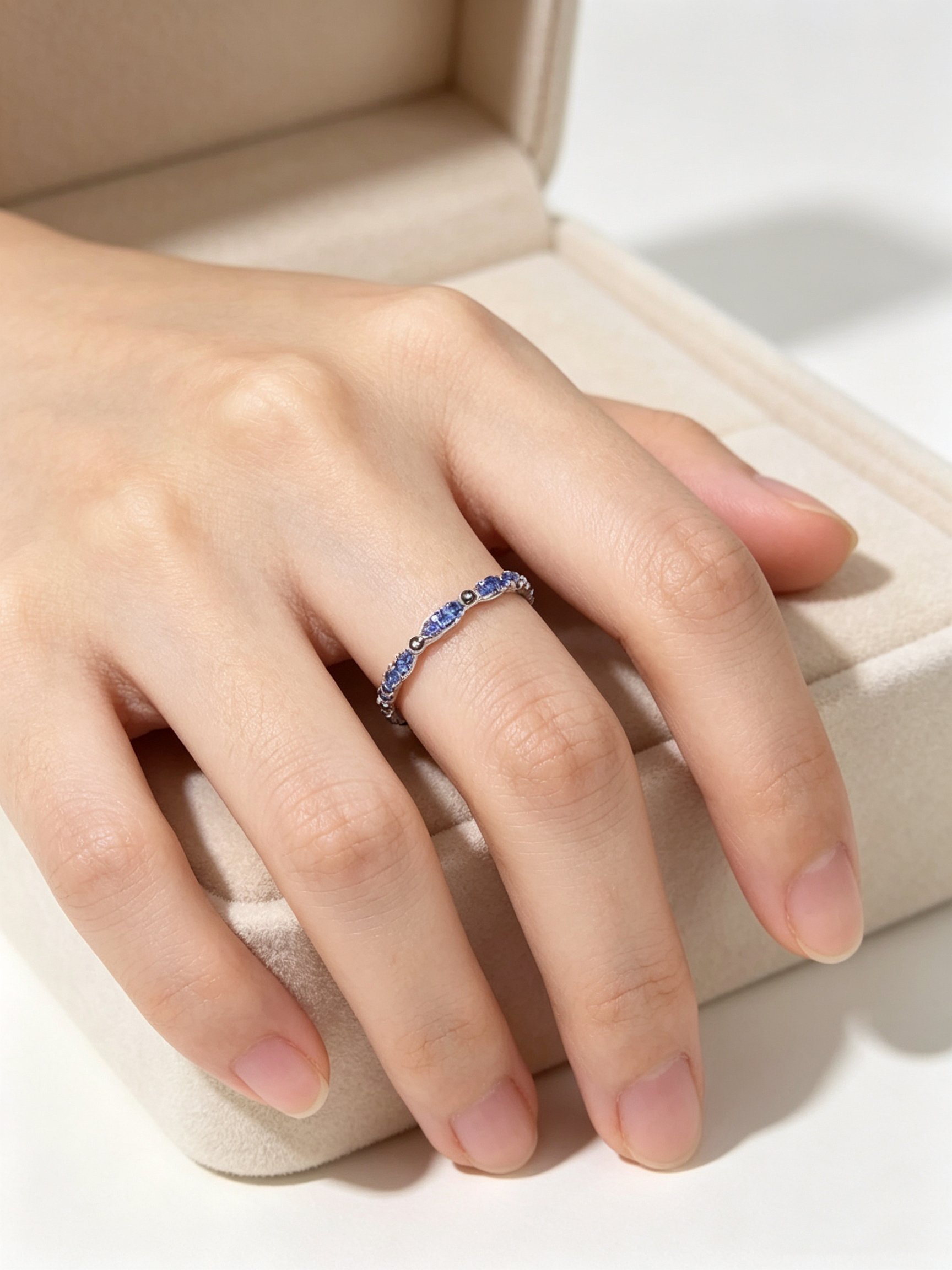 Blue Embellished Ring