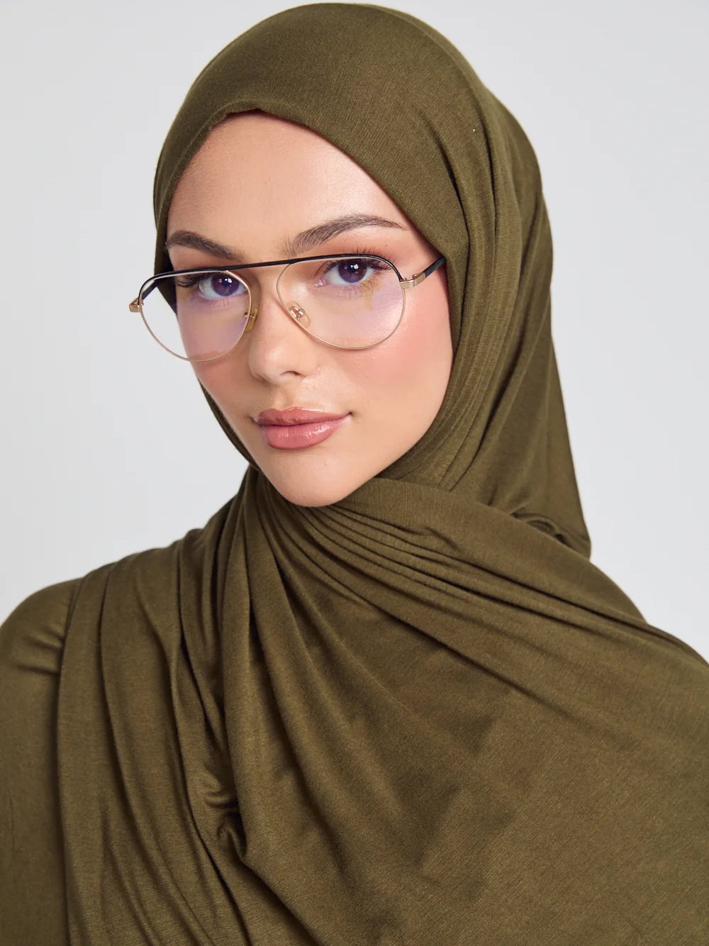 Olive Green Jersey Hijab
