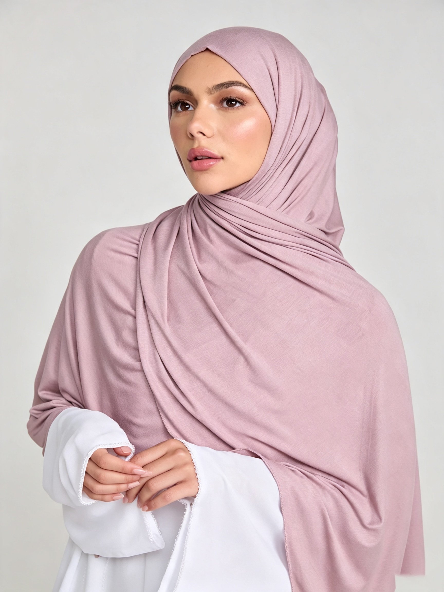 Dusty Pink Jersey Hijab