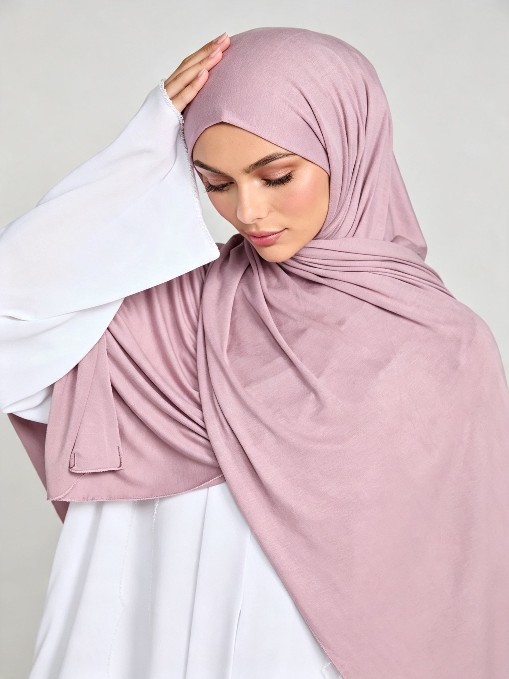 Dusty Pink Jersey Hijab