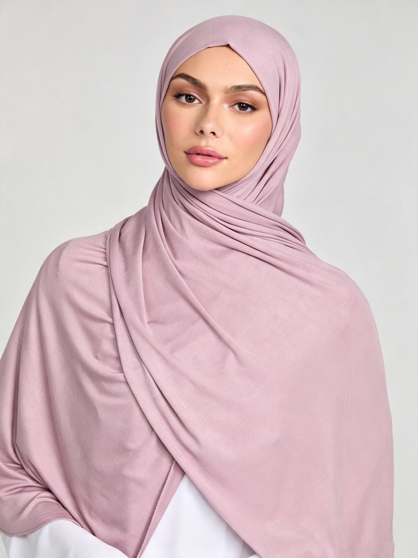 Dusty Pink Jersey Hijab