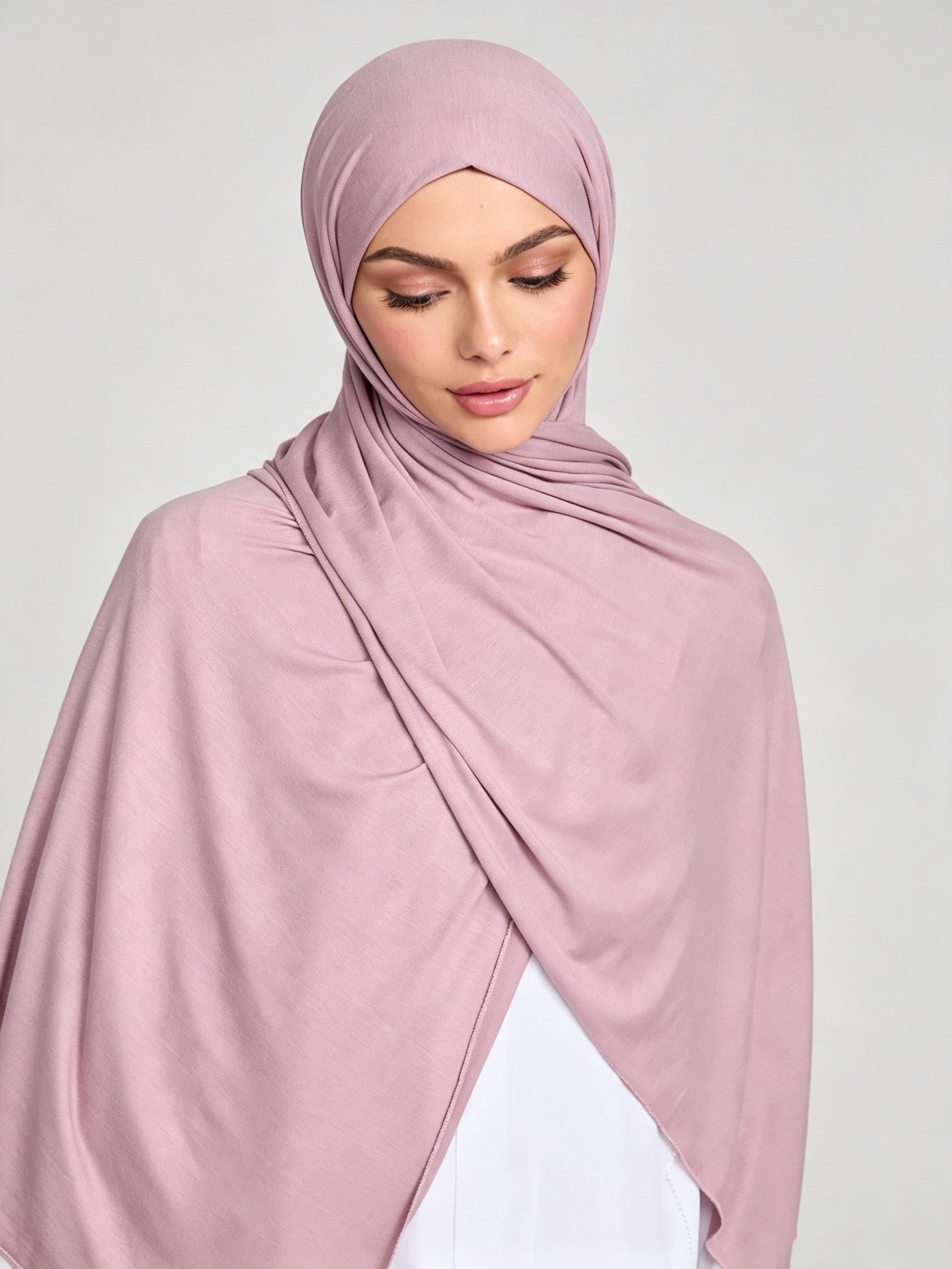 Dusty Pink Jersey Hijab