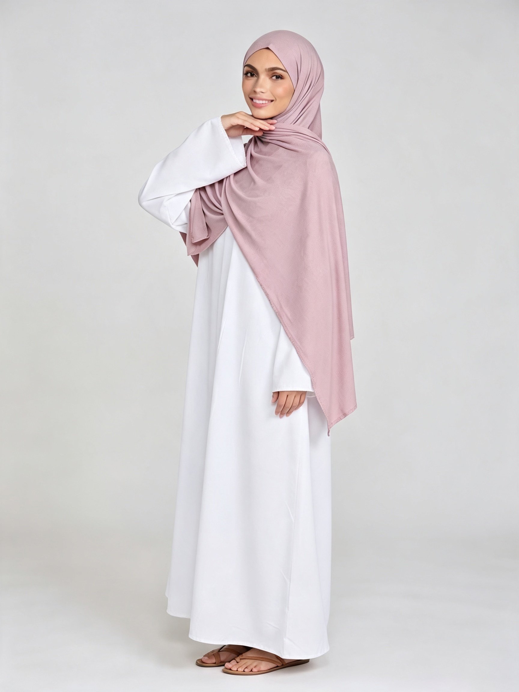 Dusty Pink Jersey Hijab